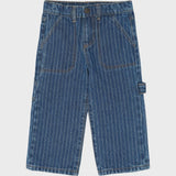 The New Siblings | TNSTVilfredo Baggy Fit Worker Jeans | Medium Blue Denim AOP
