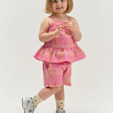 The New Siblings Tassie shorts cashmere rose checked