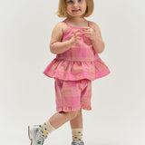 The New Siblings Tassie shorts cashmere rose checked