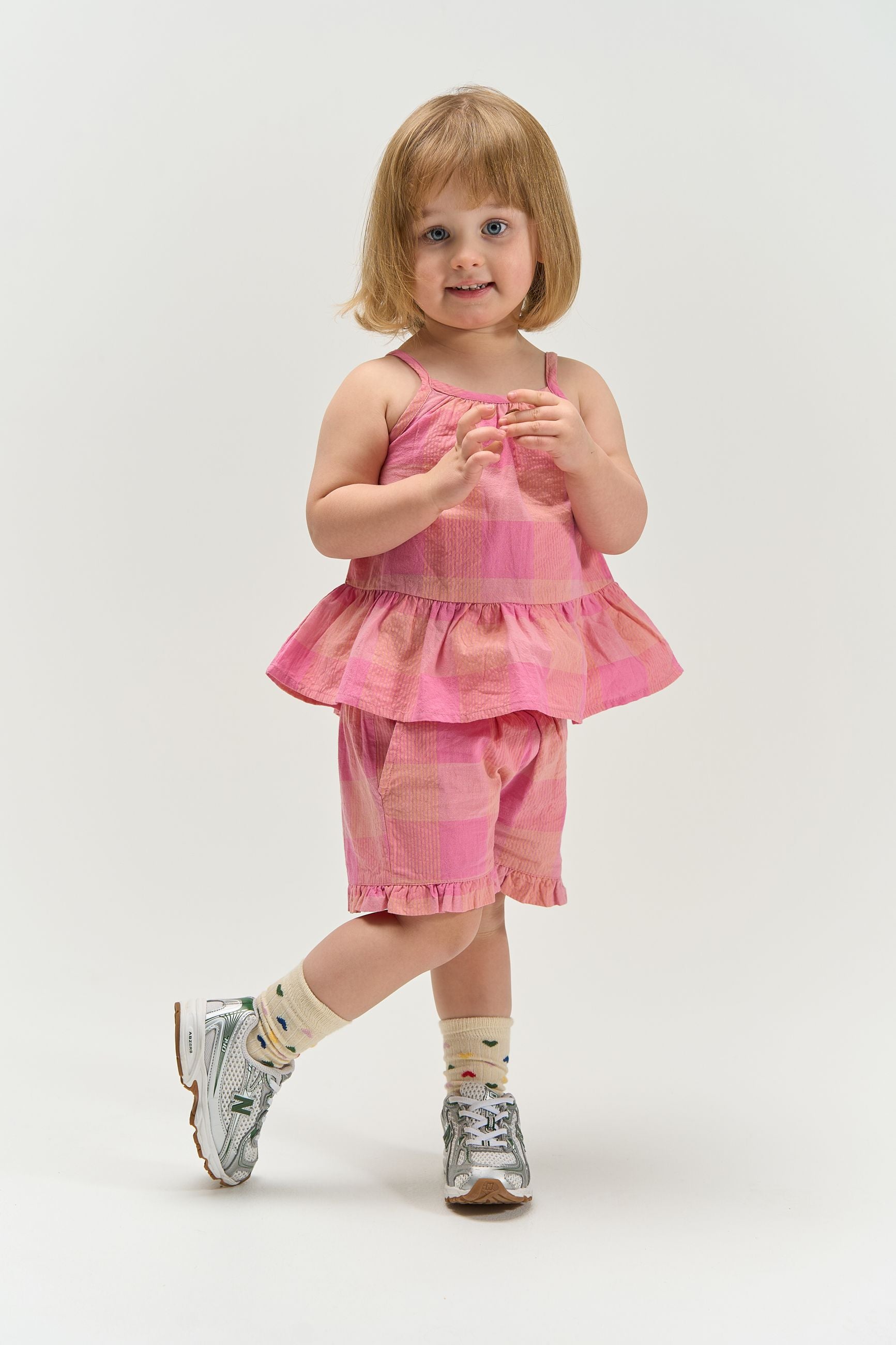 The New Siblings Tassie shorts cashmere rose checked