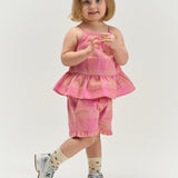 The New Siblings Tassie shorts cashmere rose checked