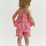 The New Siblings Tassie shorts cashmere rose checked