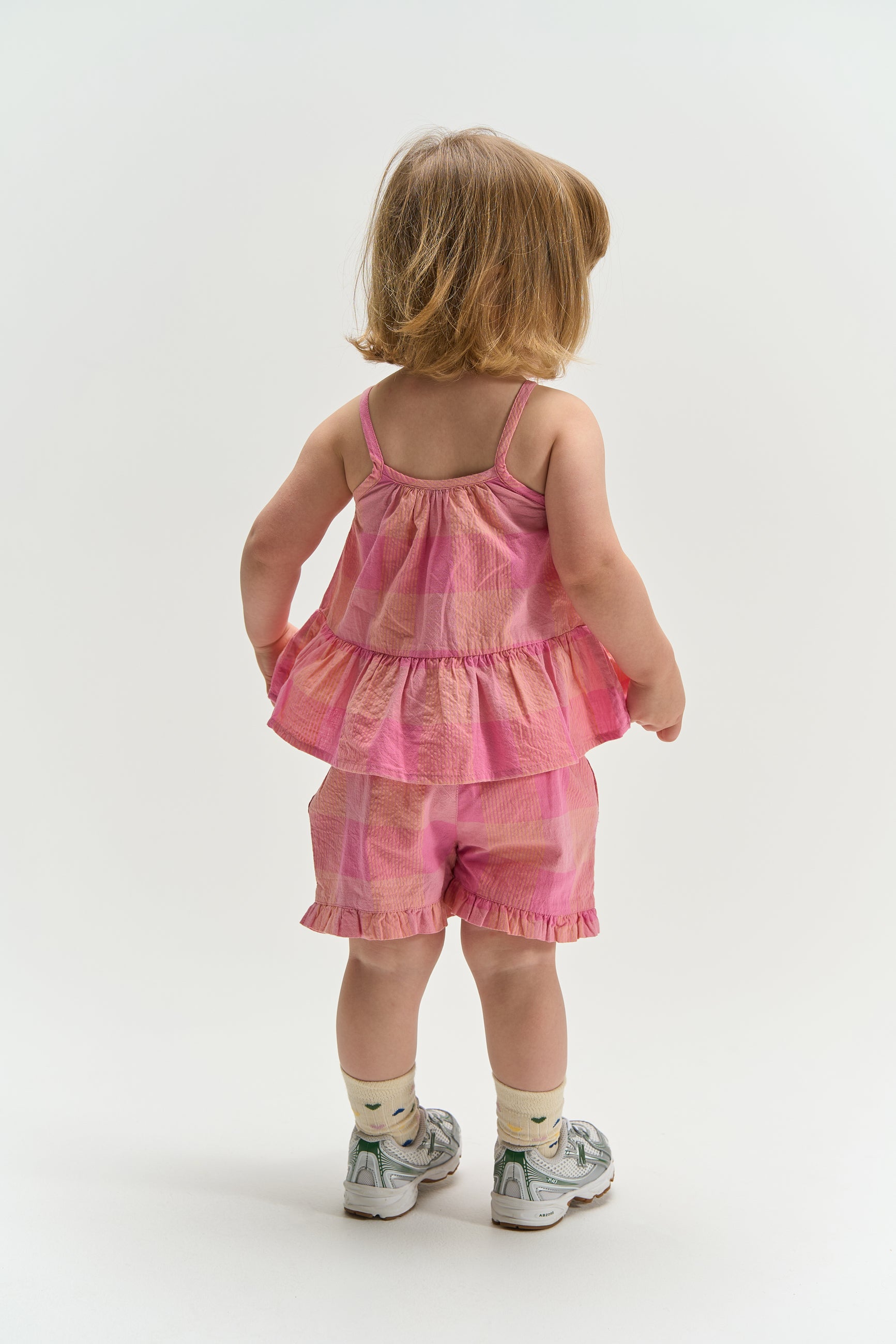 The New Siblings Tassie shorts cashmere rose checked
