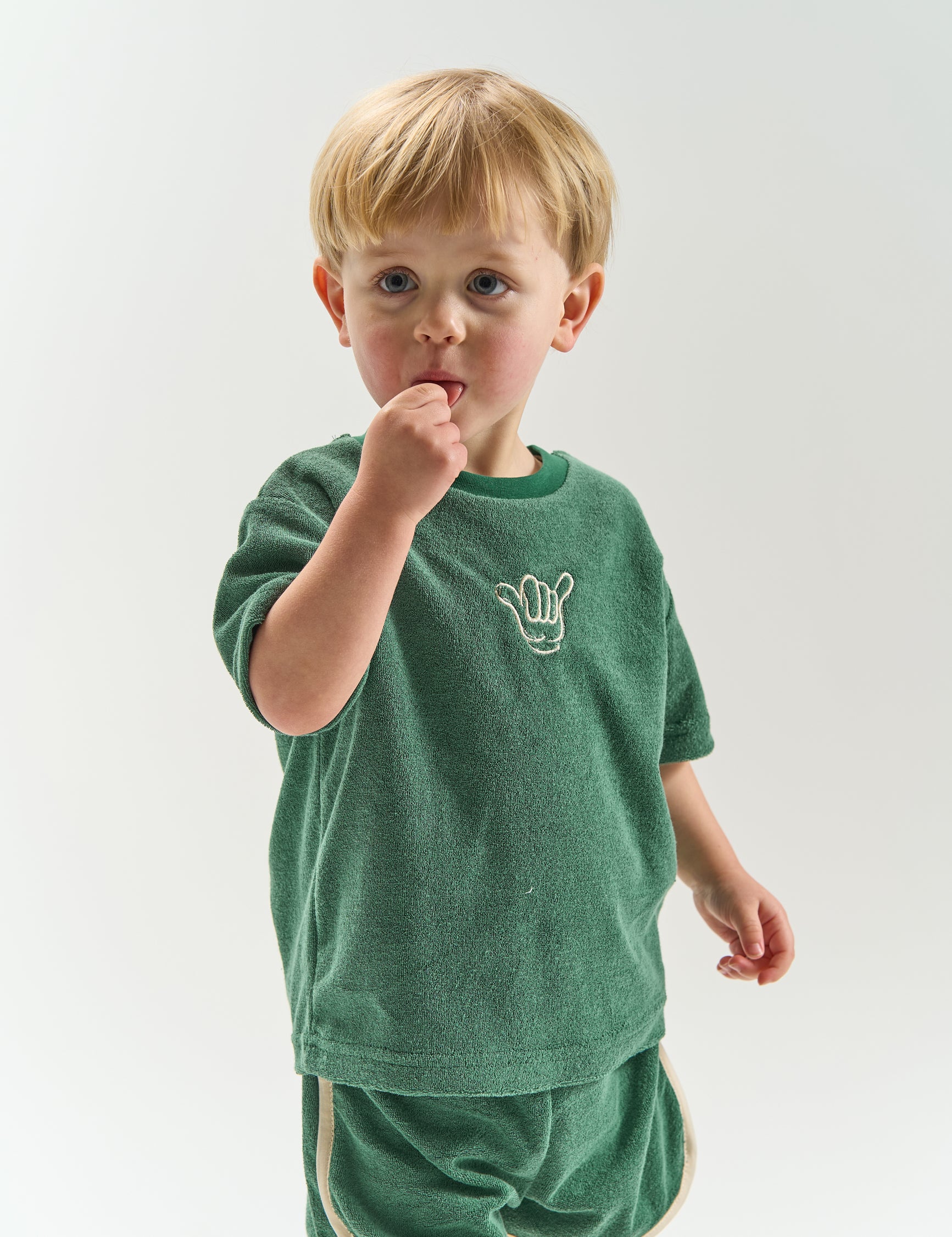 The New Siblings Terry os s_s tee posy green