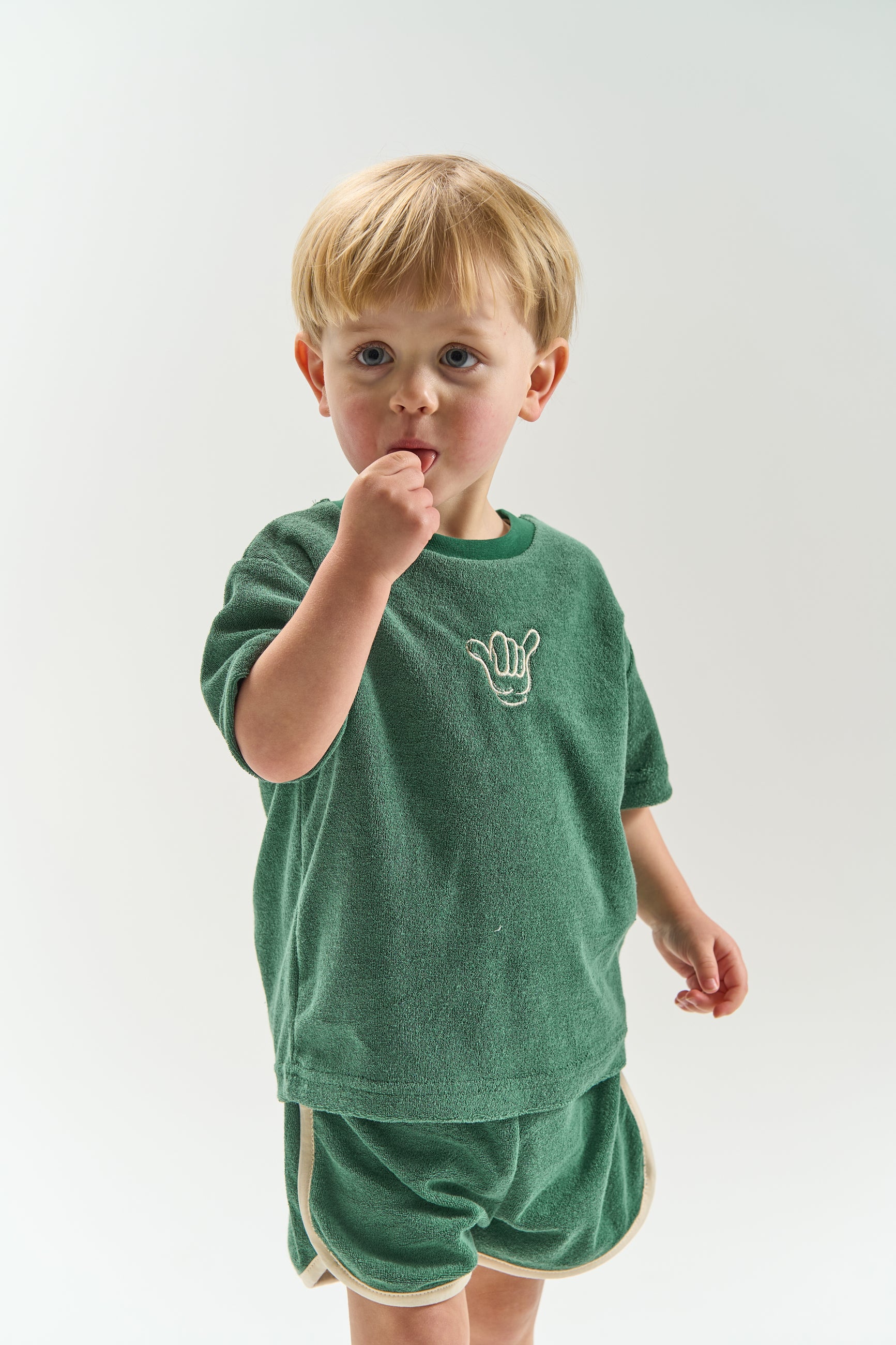 The New Siblings Terry os s_s tee posy green