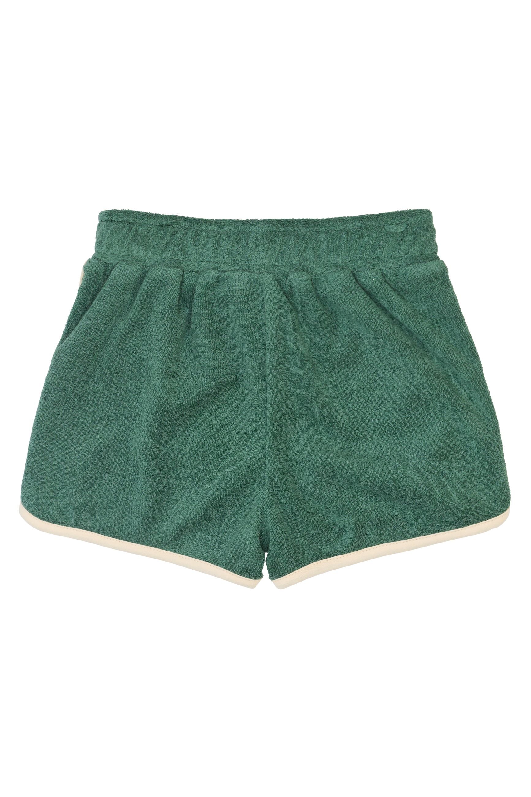 The New Siblings Terry shorts posy green
