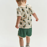 The New Siblings Terry shorts posy green