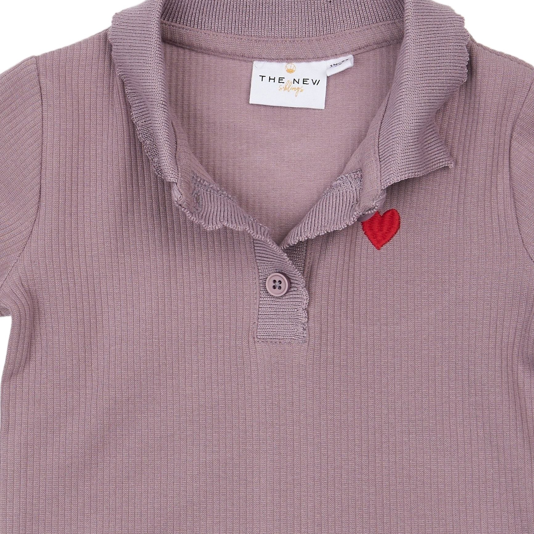 The New Siblings | Vernina L_S Rib Polo | Elderberry