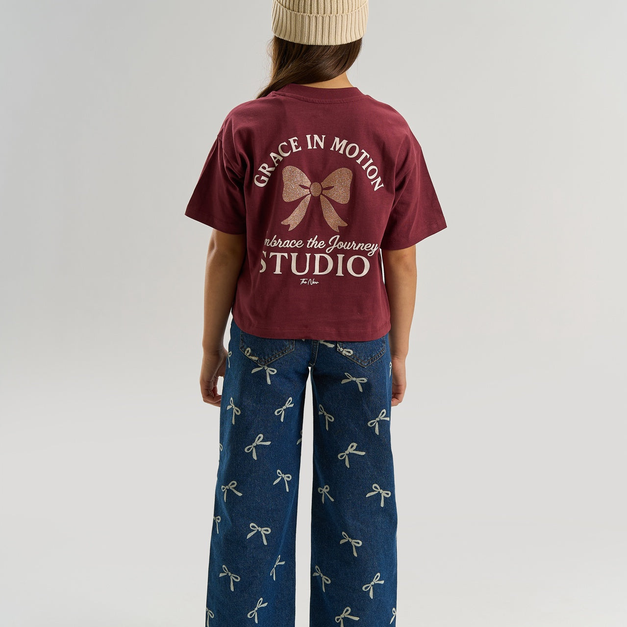 The New | TNVirginia Wide Fit Jeans | Medium Blue Denim AOP