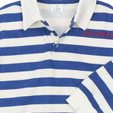 The New | Vidar Polo Sweatshirt | Mazarine Blue Striped