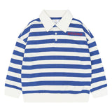 The New | Vidar Polo Sweatshirt | Mazarine Blue Striped