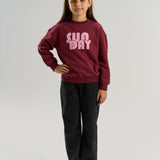 The New | Virna OS Sweatshirt | Burgundy