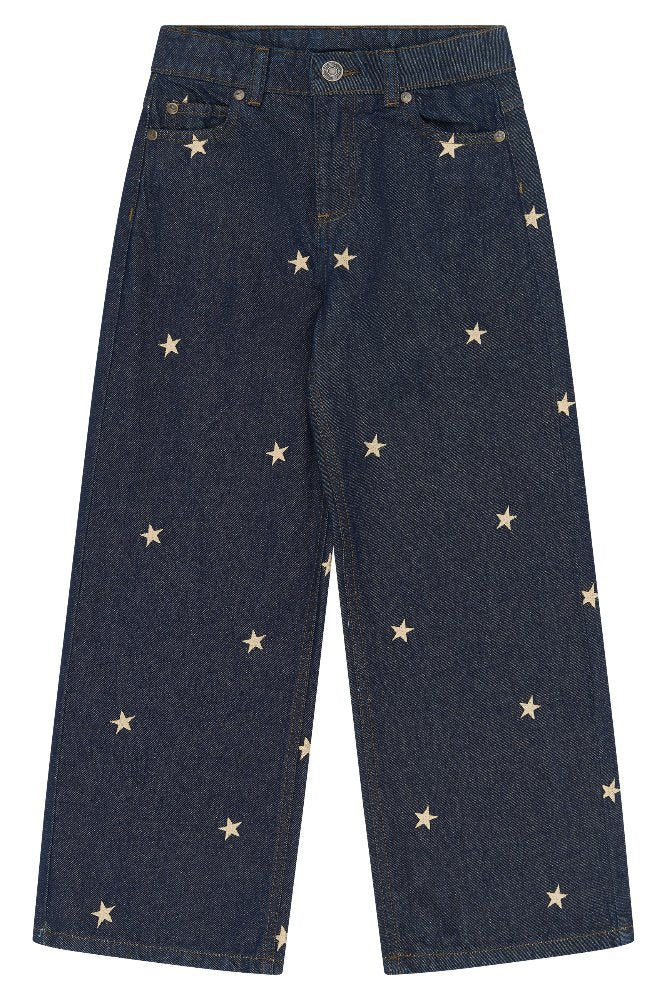The New | Yrsa Wide Fit Jeans | Medium Blue Denim AOP