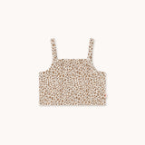Tiny Cottons | Animal print rib top | Light cream