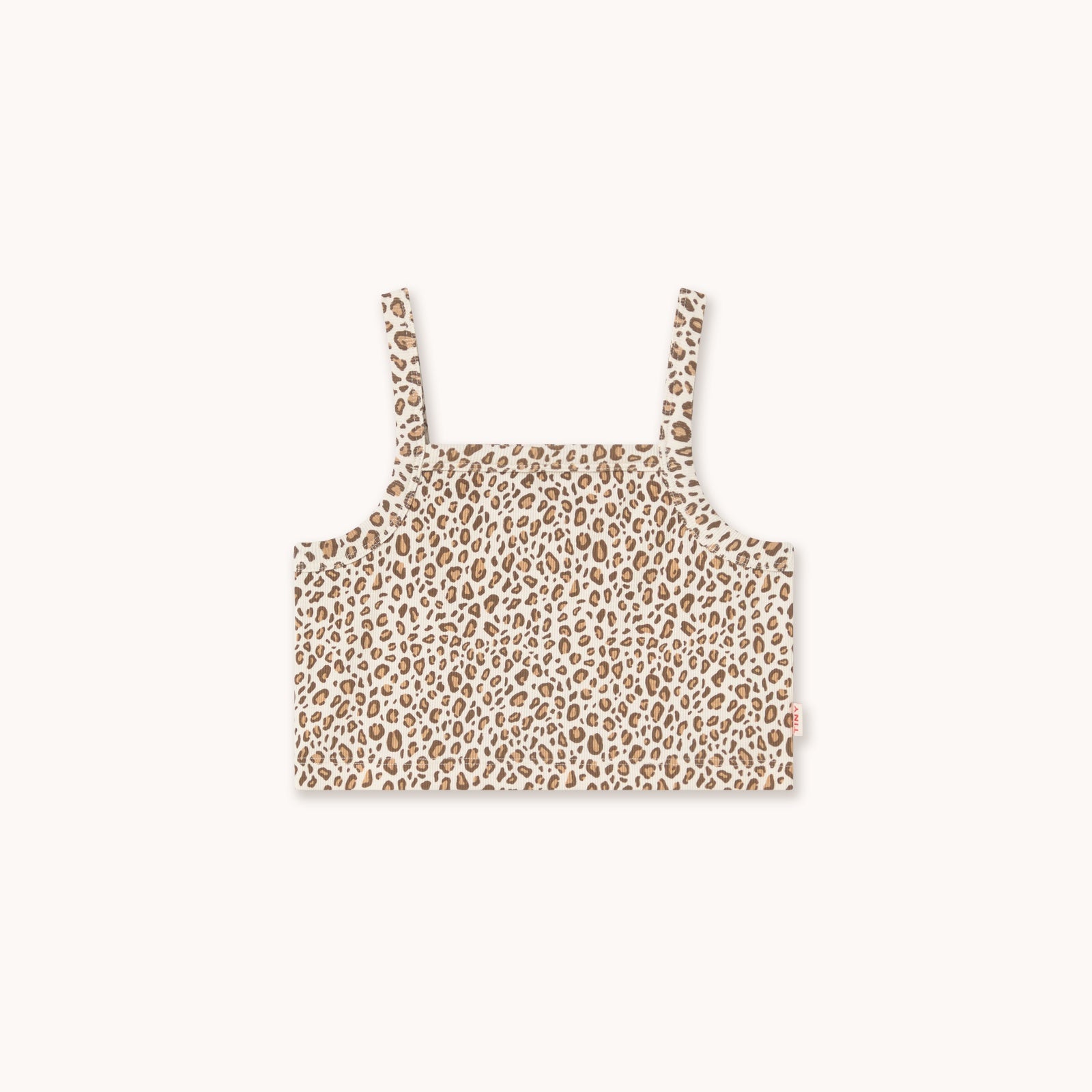 Tiny Cottons | Animal print rib top | Light cream