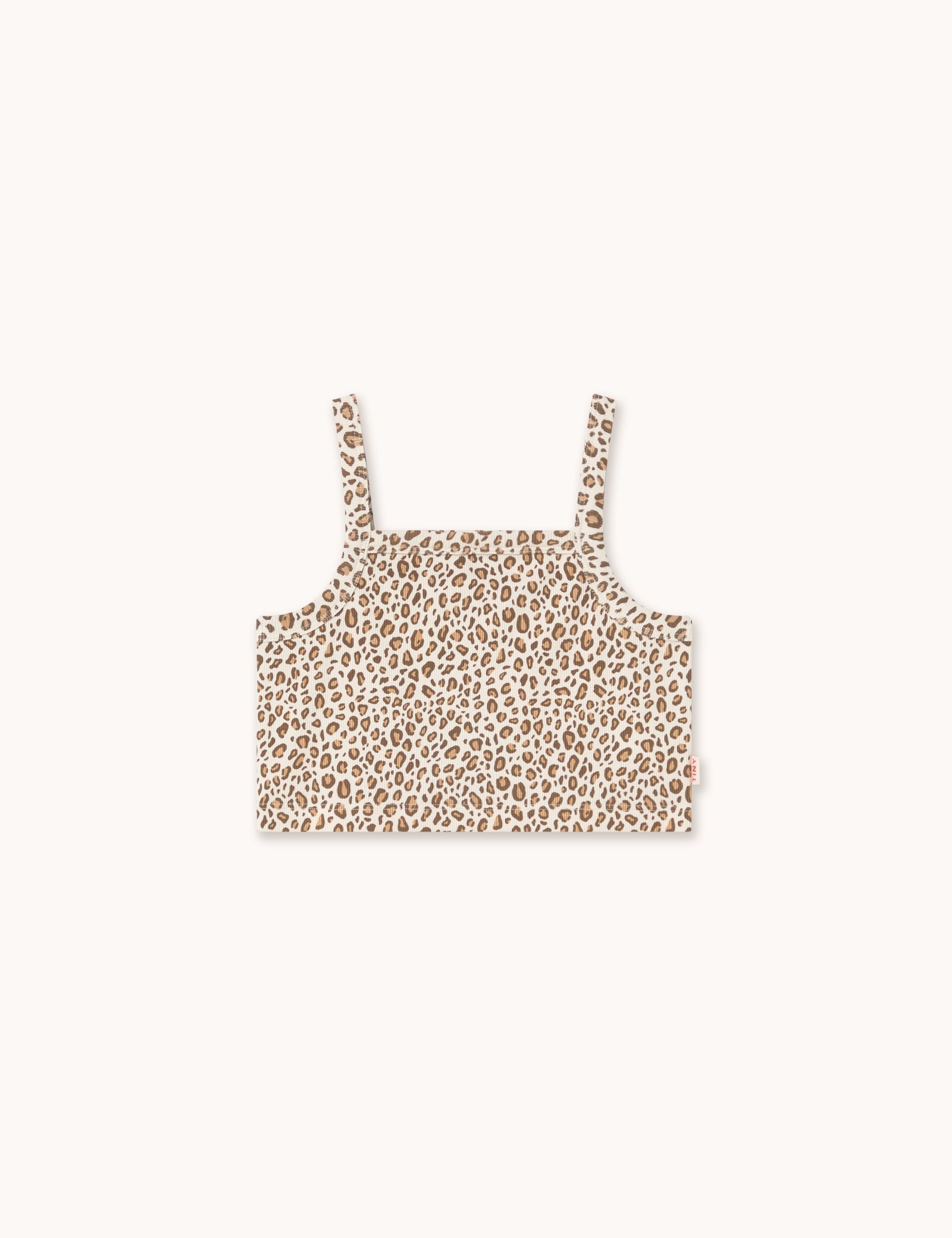 Tiny Cottons | Animal print rib top | Light cream
