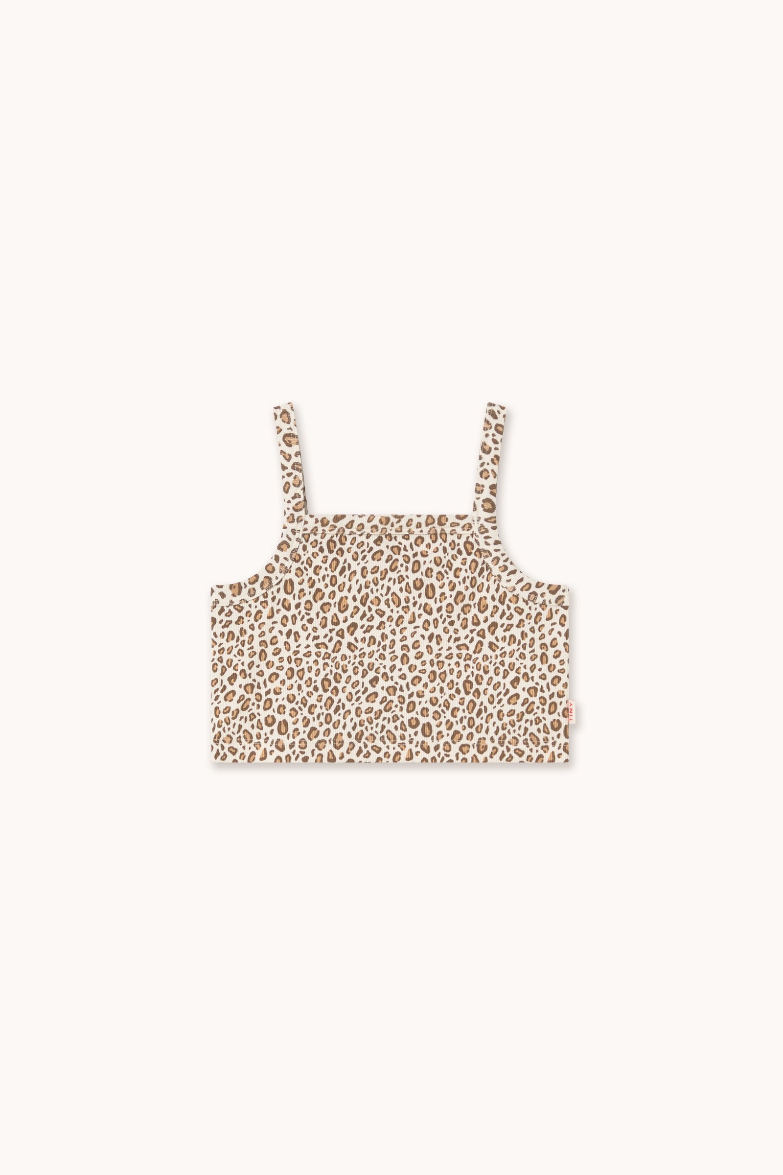 Tiny Cottons | Animal print rib top | Light cream