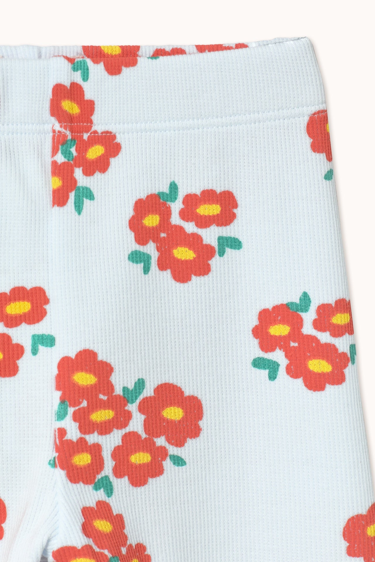 Tiny Cottons | BLOSSOMS RIB BABY PANT ice blue