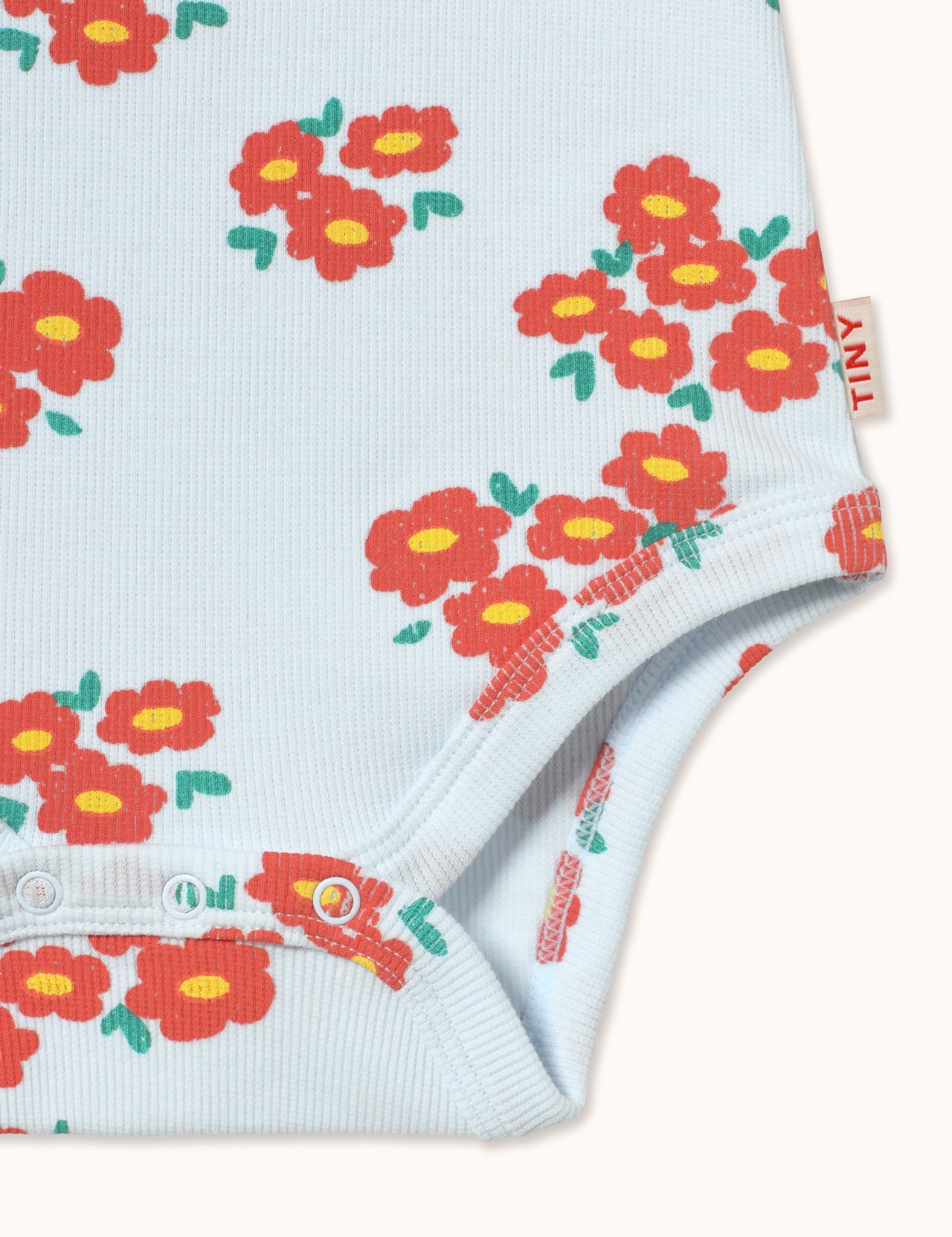 Tiny Cottons | BLOSSOMS RIB BODY ice blue