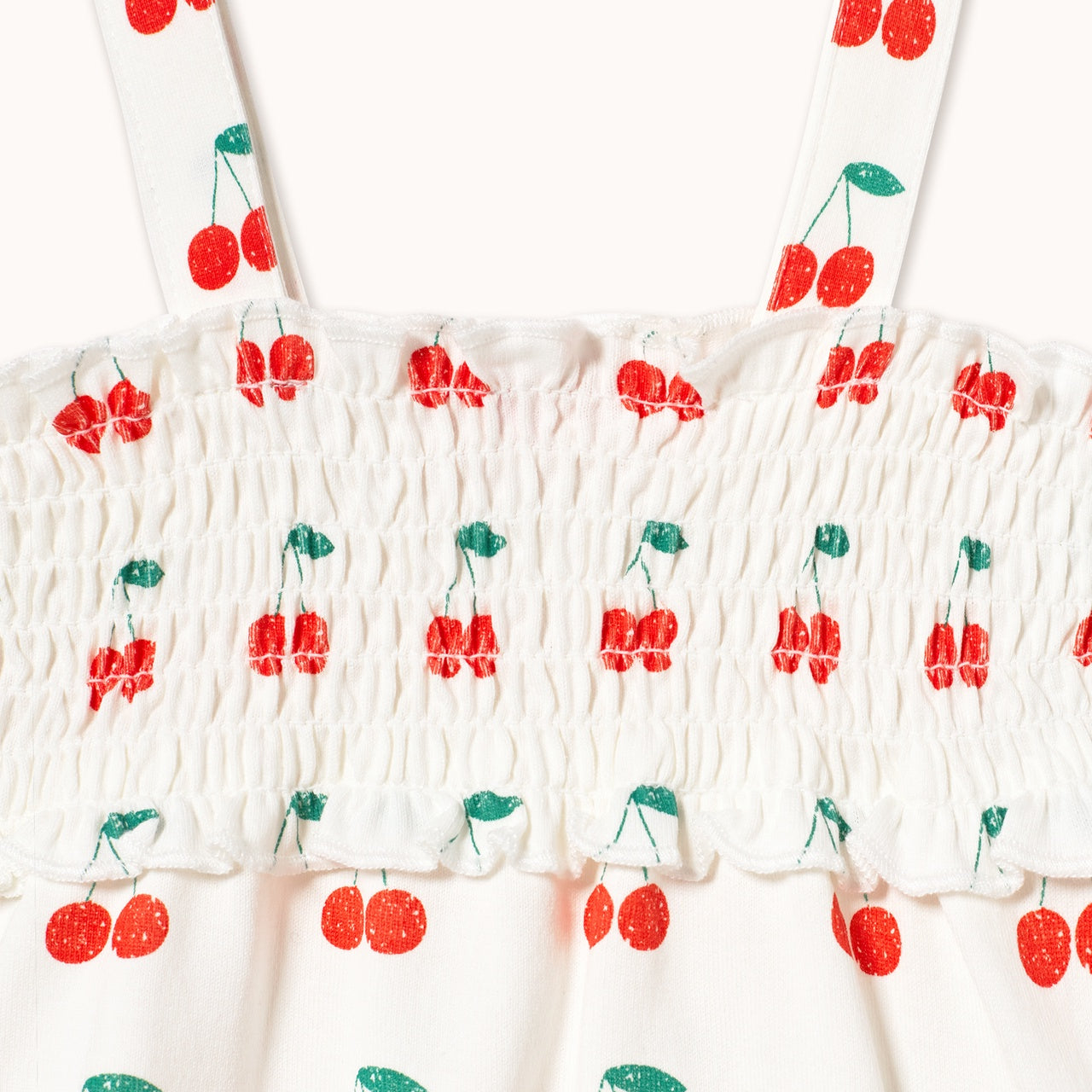 Tiny Cottons | CHERRIES ONE-PIECE off-white