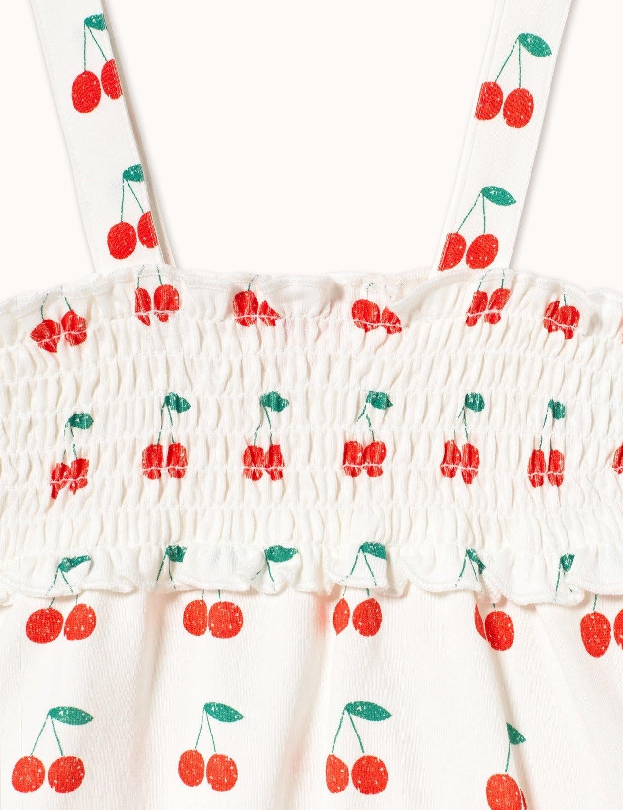 Tiny Cottons | CHERRIES ONE-PIECE off-white