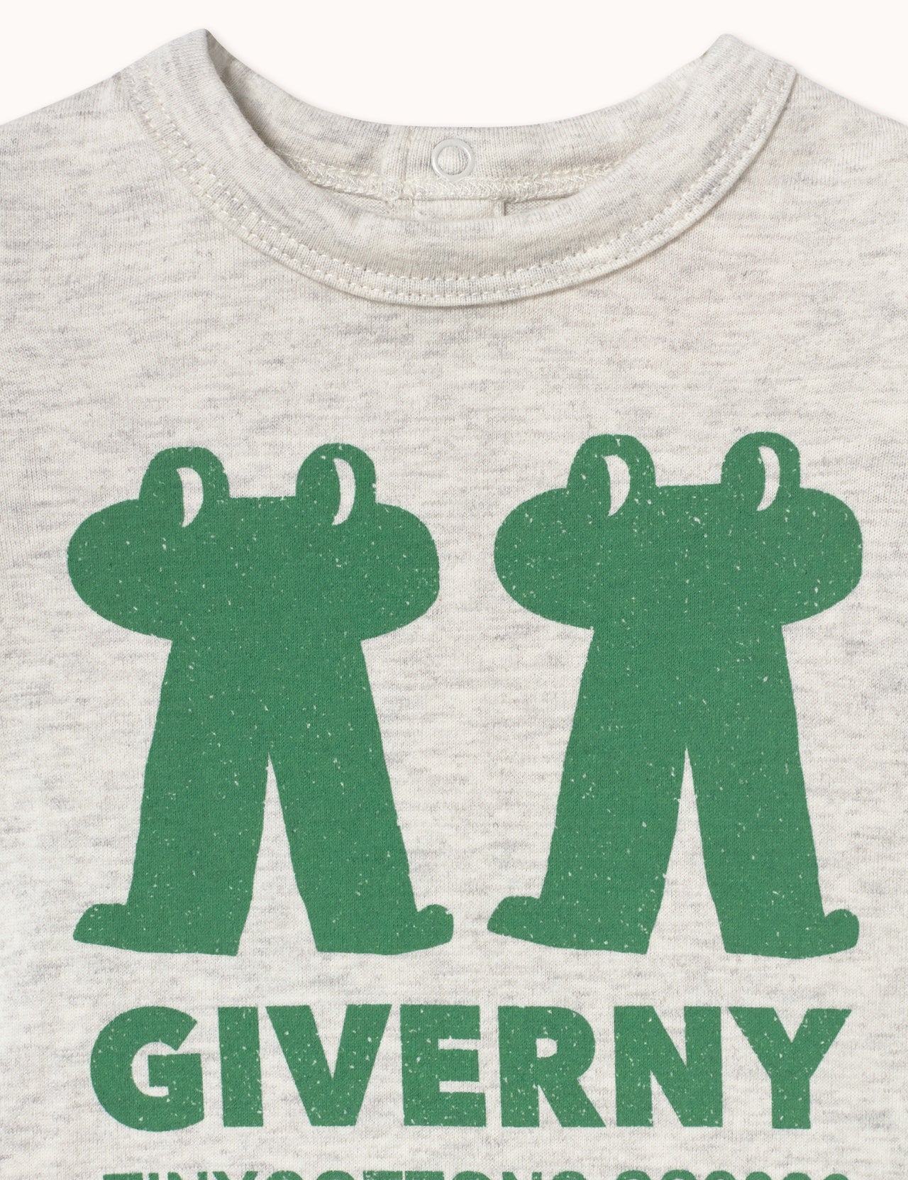 Tiny Cottons | Frog & frog grapic body | Light grey heather