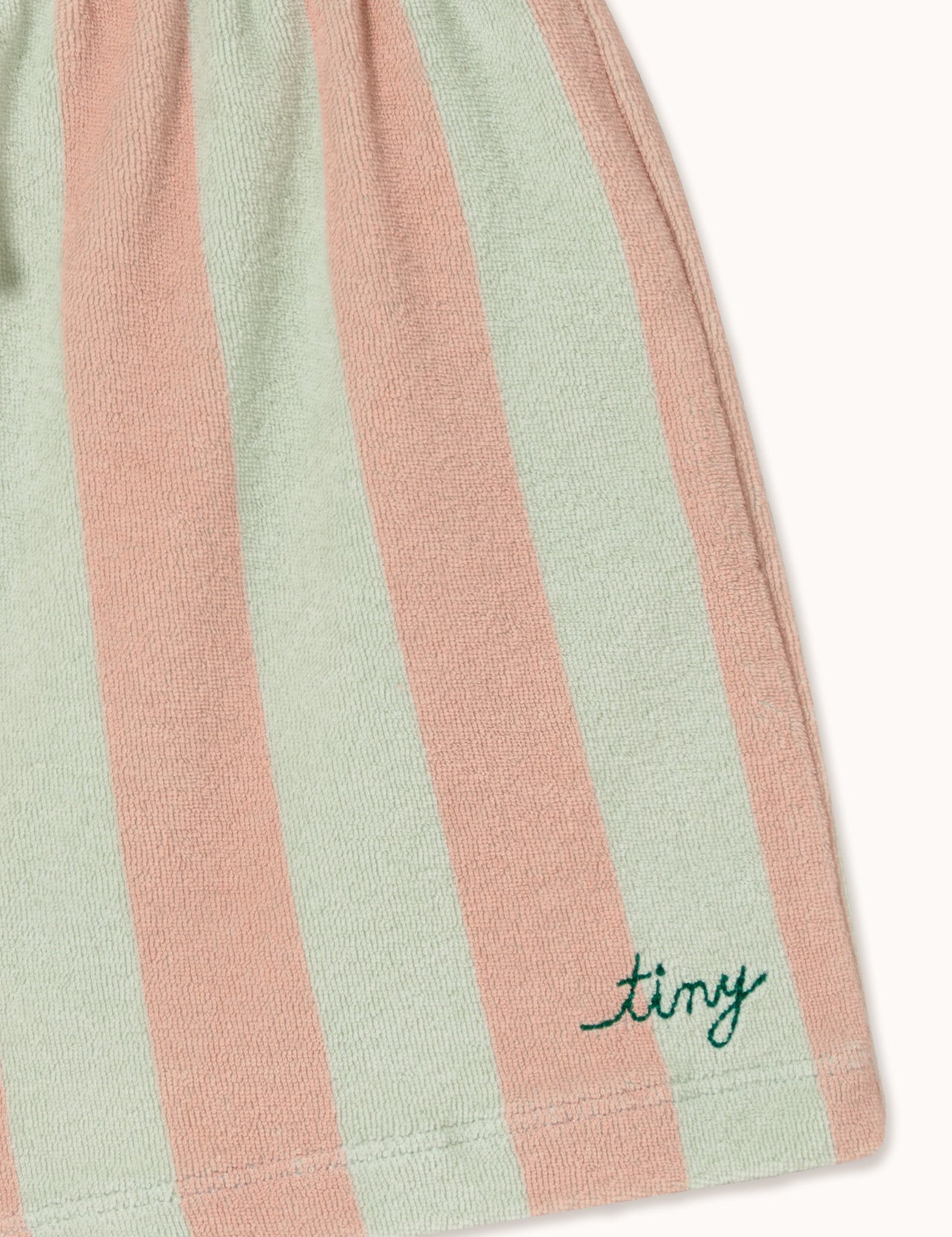 Tiny Cottons | Stripes towel short |Wild rose