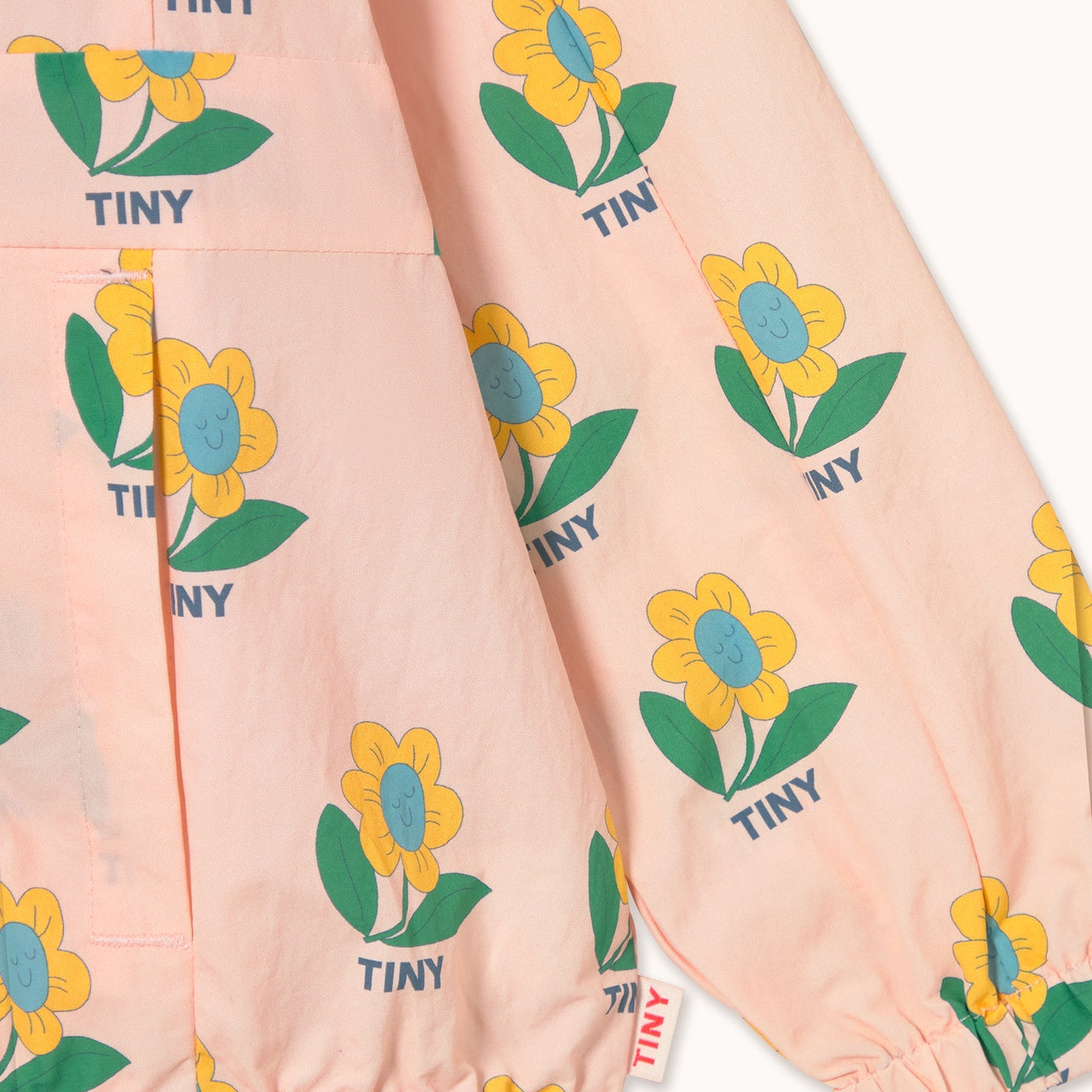 Tiny Cottons |Tiny flower woven jacket | Pastel pink