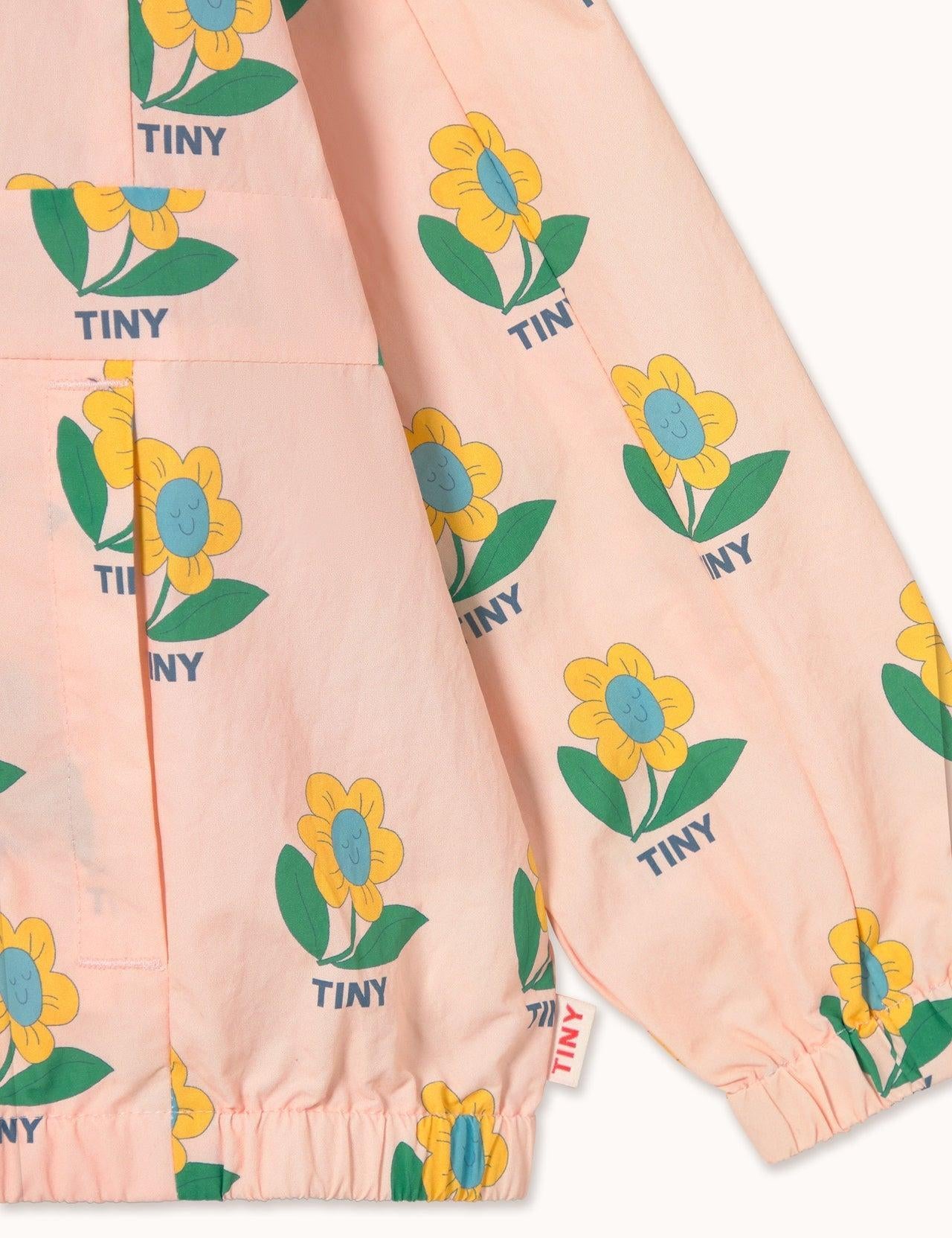 Tiny Cottons |Tiny flower woven jacket | Pastel pink