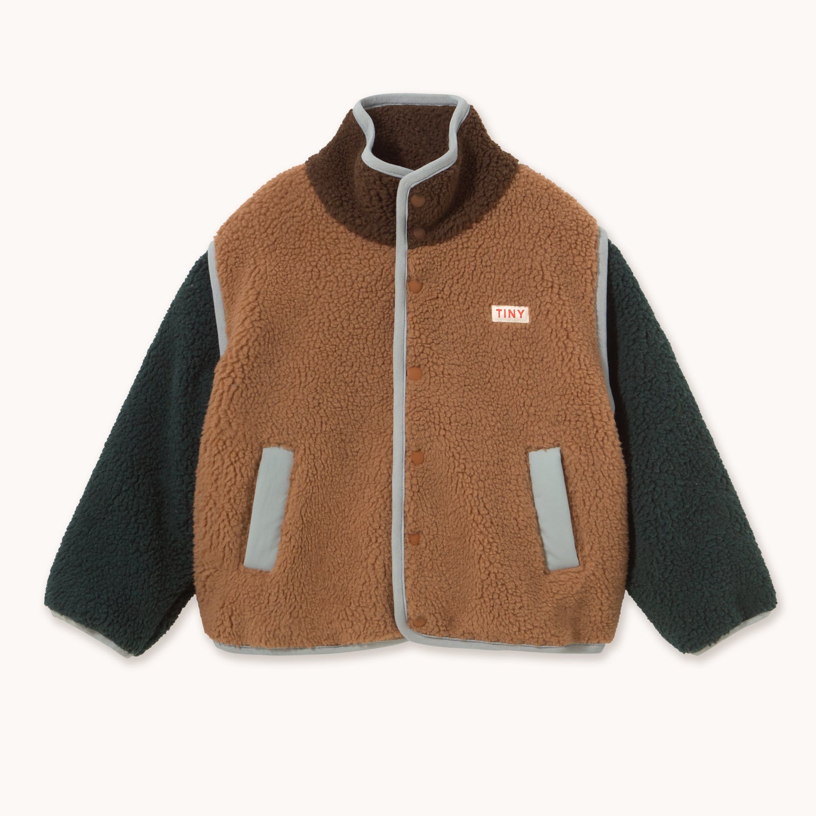 Tinycottons | Color Block Sherpa Jacket | Light Brown