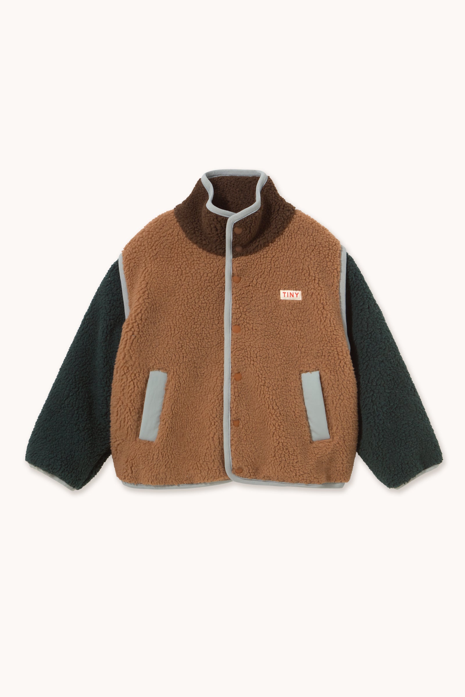 Tinycottons | Color Block Sherpa Jacket | Light Brown