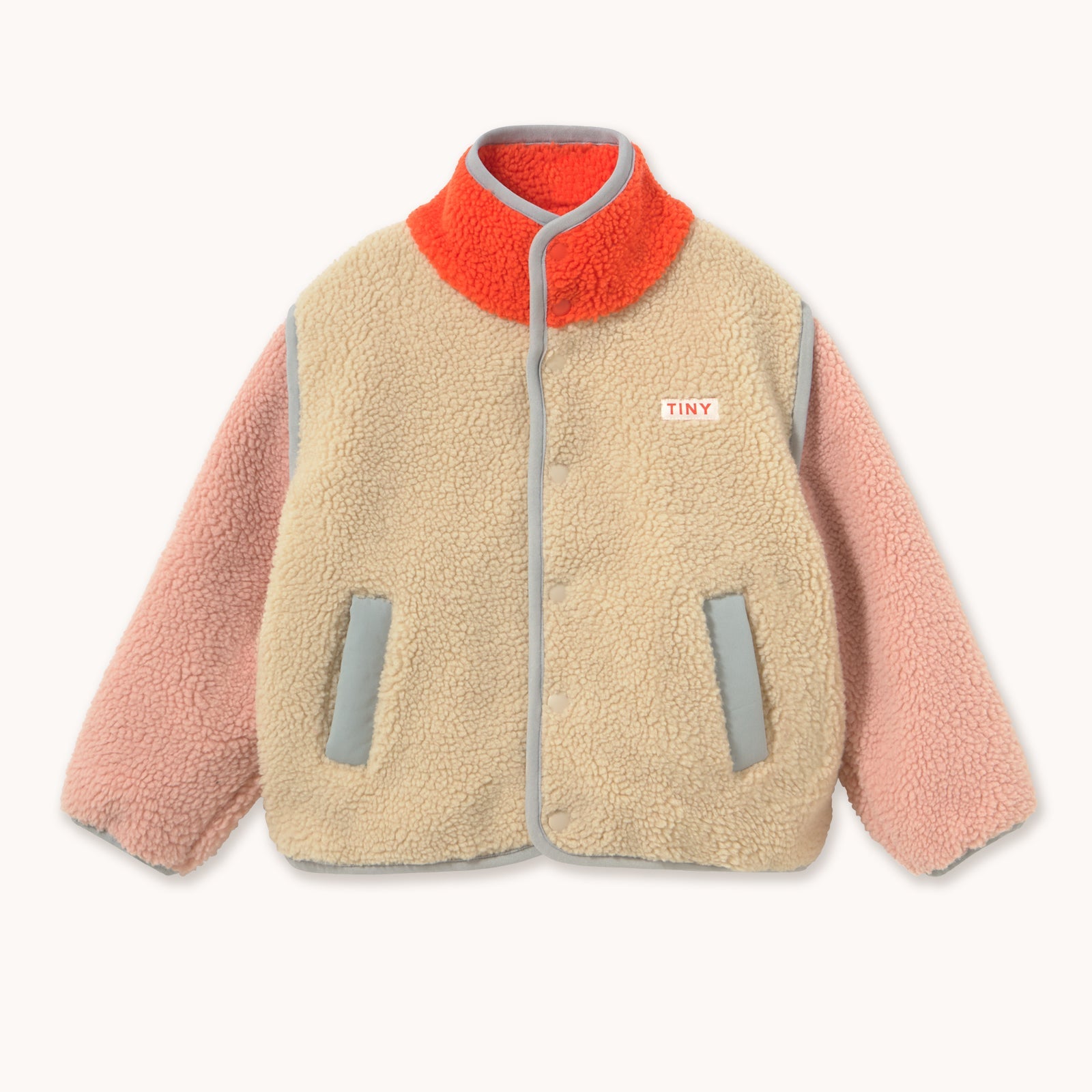 Tinycottons | Color Block Sherpa Jacket | Vanilla