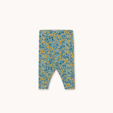 Tinycottons | Flower Pattern Rib Baby Pant | Washed Blue
