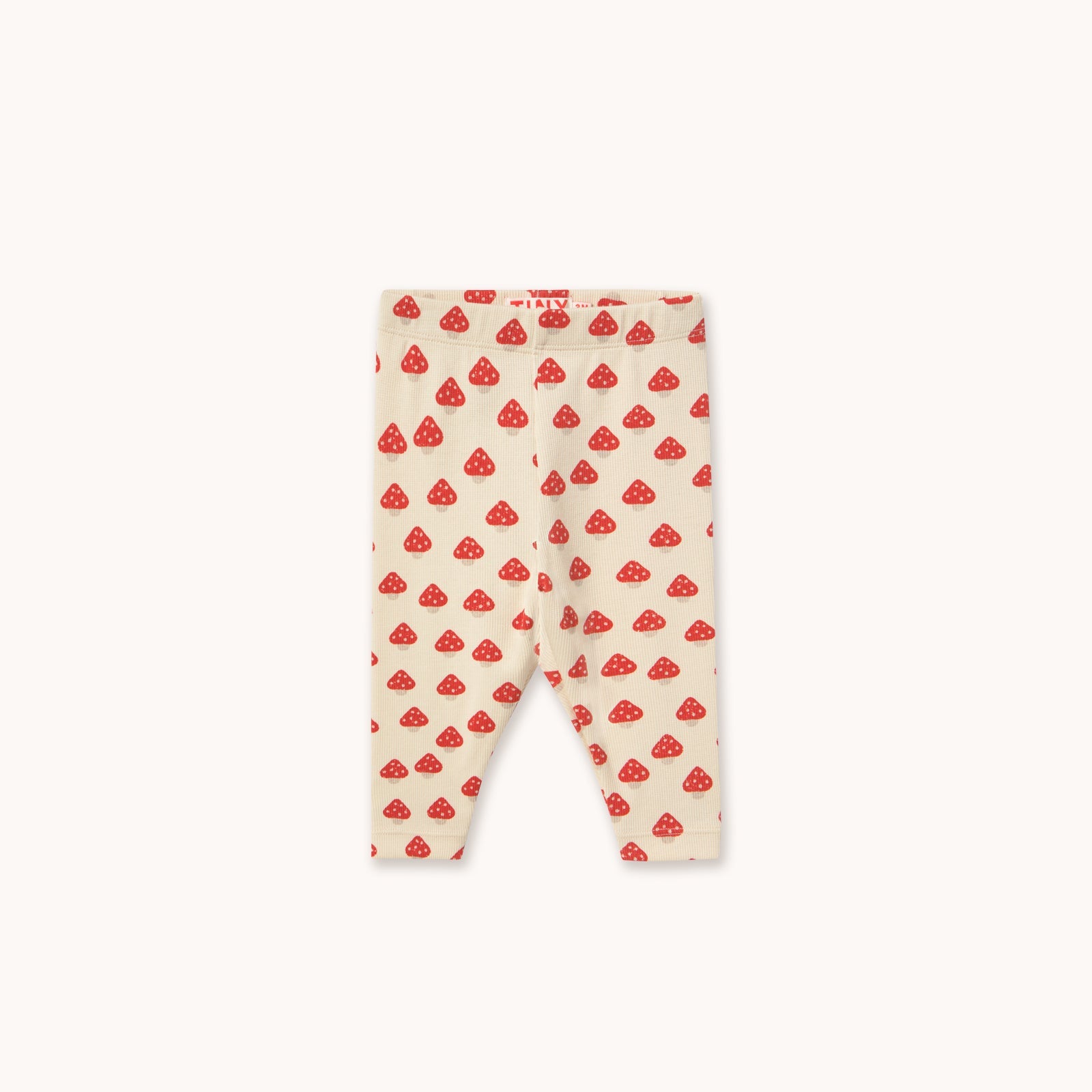 Tinycottons | Mini Mushrooms Rib Baby Pant | Ivory