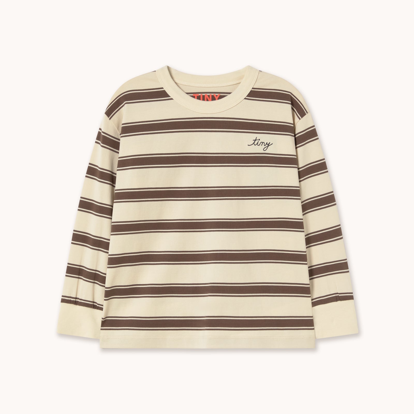 Tinycottons | Retro Stripes Sleeve Tee | Cacao