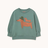 Tinycottons | Two Dogs Graphic Sweatshirt | Teal
