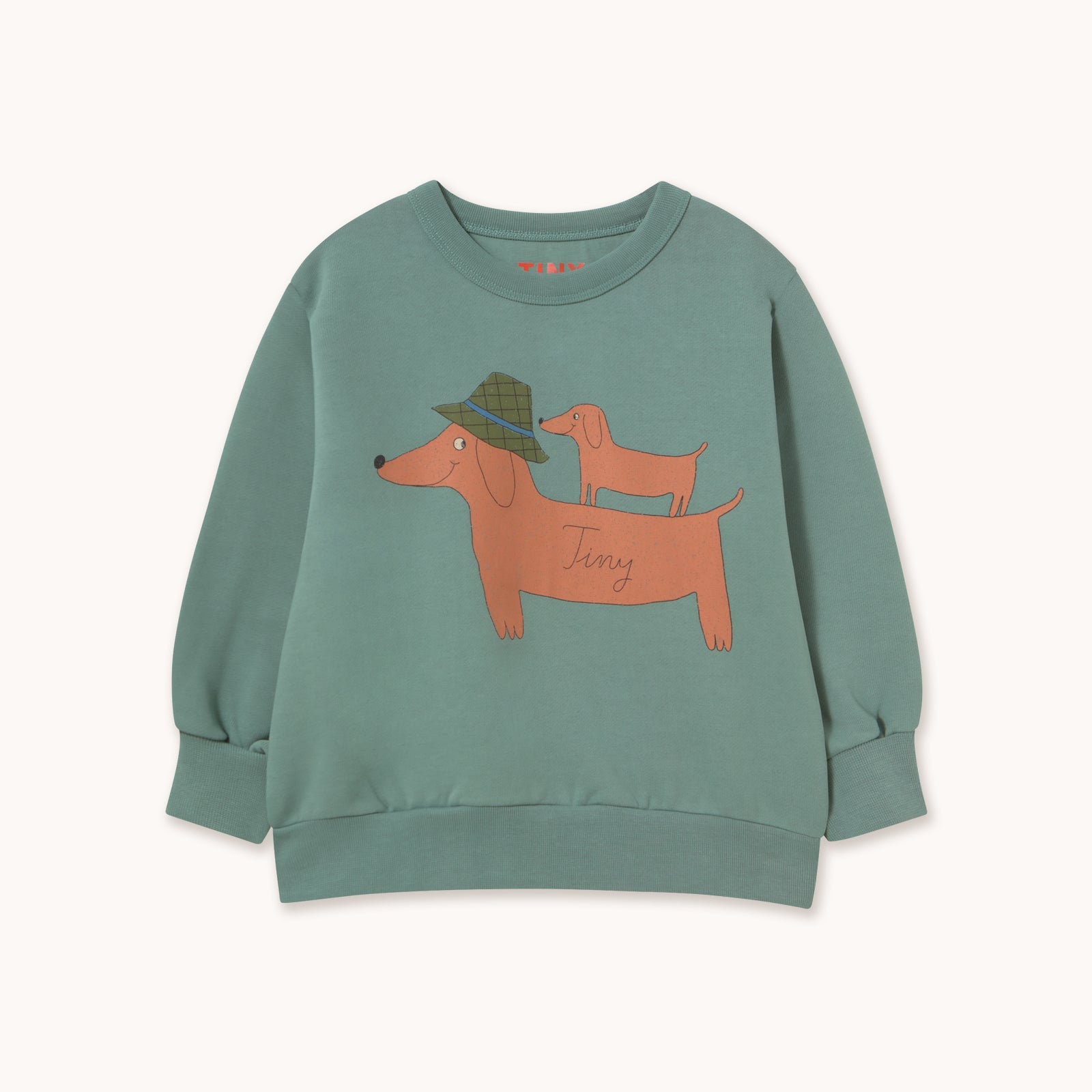 Tinycottons | Two Dogs Graphic Sweatshirt | Teal