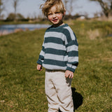 Yuki | Stripes knitted sweater | Blue bird