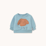 Tinycottons | Curly Dog Graphic Baby Sweatshirt | Denim Blue