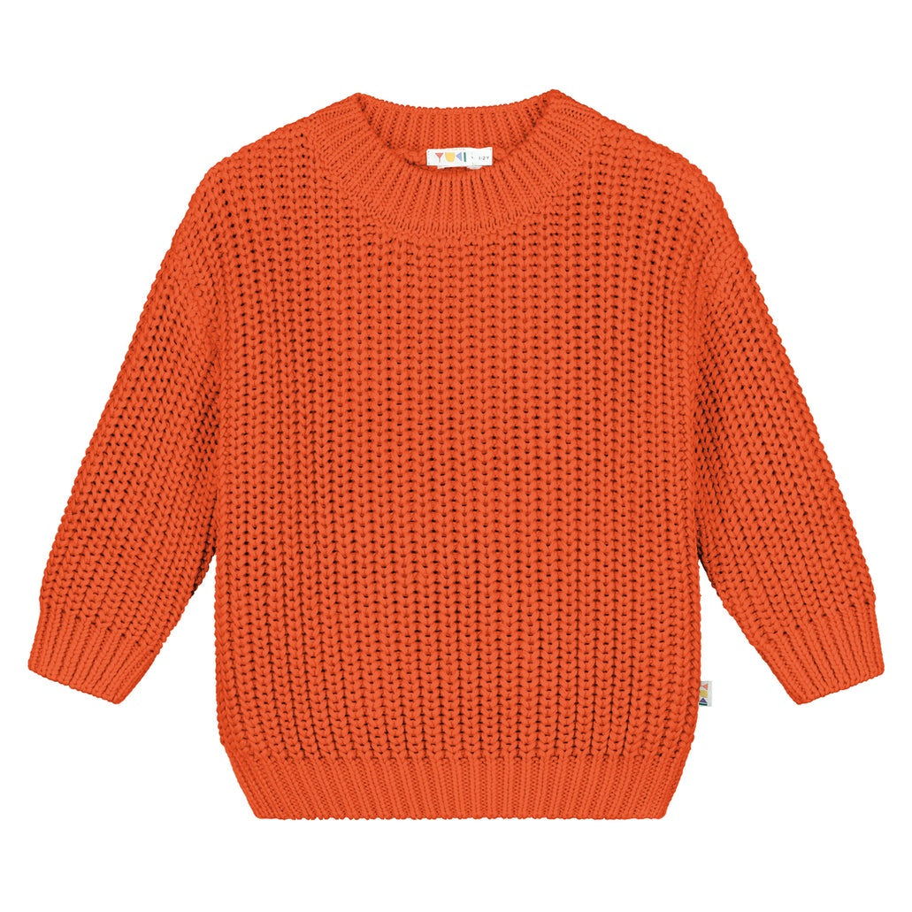 Yuki |Chunky knitted sweater | Pumpkin