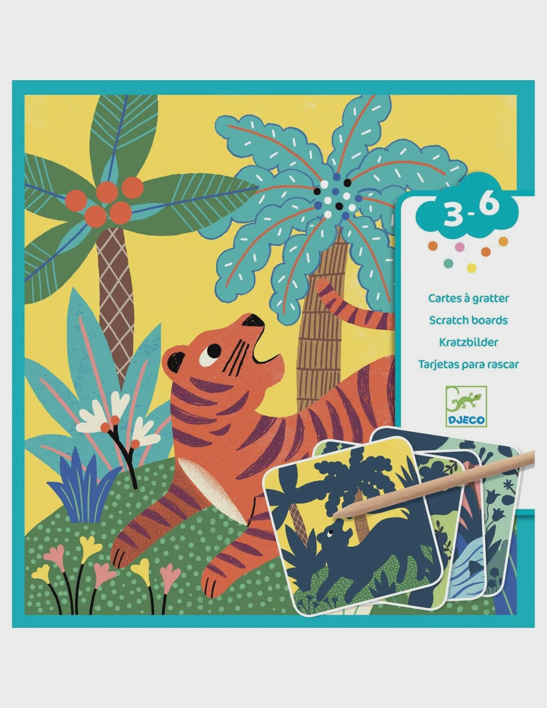 Djeco | Kraskaarten | Grote dieren