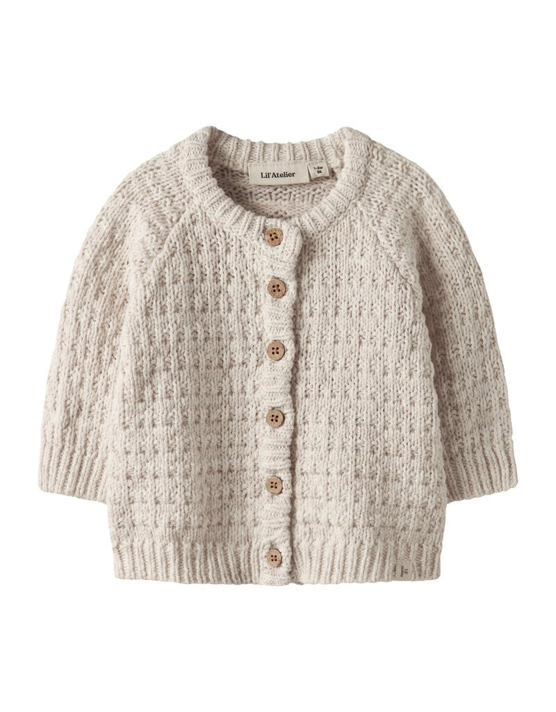 Lil’ atelier | Bella LS knit cardigan novelle peach