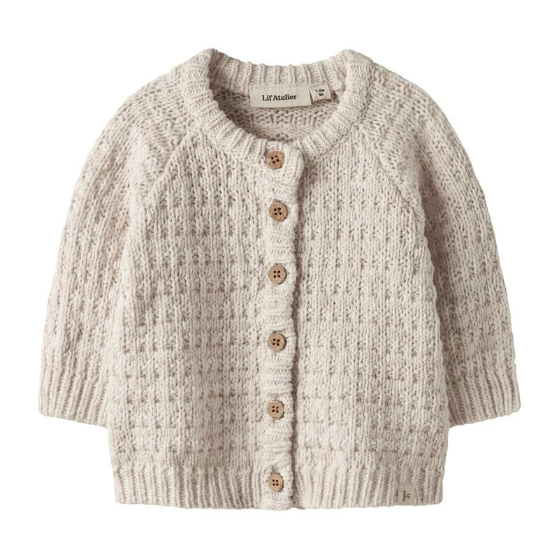 Lil’ atelier | Bella LS knit cardigan novelle peach