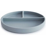 Mushie l Silicone Plate met vakken Powder Blue