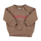Piupiuchick | Sweatshirt brown w/ "captain" print