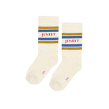Jenest | Sport socks | Off white blue gold